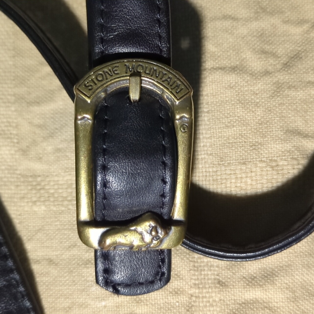 Vintage Stone Mountain Black Soft Leather Shoulder Bag Asking Only $20 Low Price - Picture 4 of 6